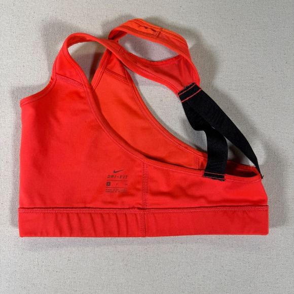 Nike Dri-FIT Just Do It Sports Bra Red Black Racerback Womens Small S - Picture 5 of 12